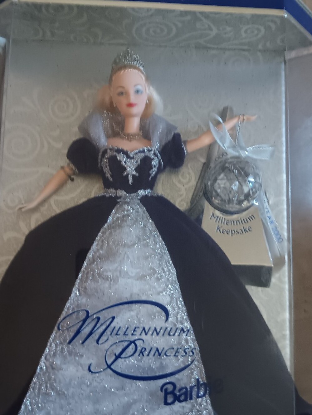 Barbie Millennium Princess Formal Dress in Navy and Silver